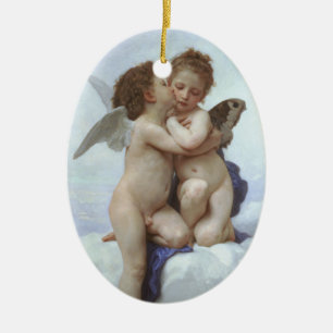 Bouguereau - L'Amour et Psyché, Enfants Ceramic Tree Decoration