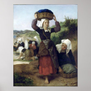 Bouguereau - Lavandieres de Fouesnant Poster