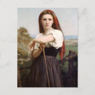 Bouguereau Shepherdess Postcard