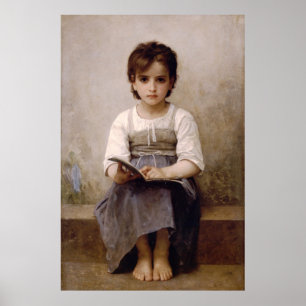 Bouguereau - The Hard Lesson Poster Print