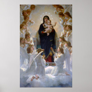 Bouguereau - The Virgin With Angels 1900 Poster