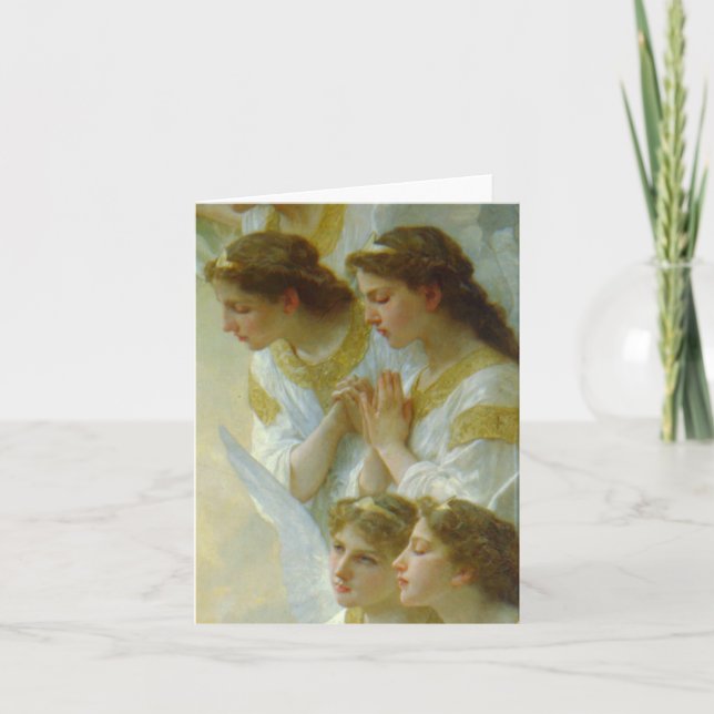 Bouguereau Virgin and Christ Child with Angels Holiday Card (Front)