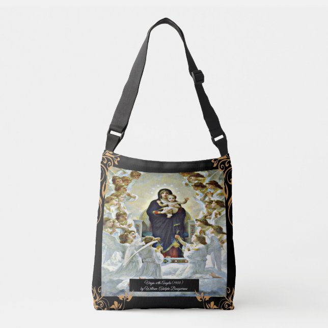 Bouguereau Virgin with Angels  Crossbody Bag (Front)