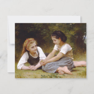 Bouguereau's 1882 The Nut Gatherers  Les noisettes Invitation