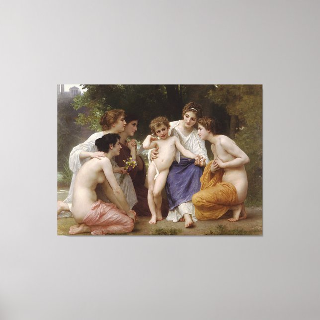 Bouguereau's Admiration (L'admiration) (1867) Canvas Print (Front)