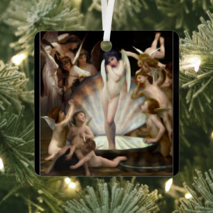 Bouguereau's Angels Surround Cupid Metal Tree Decoration