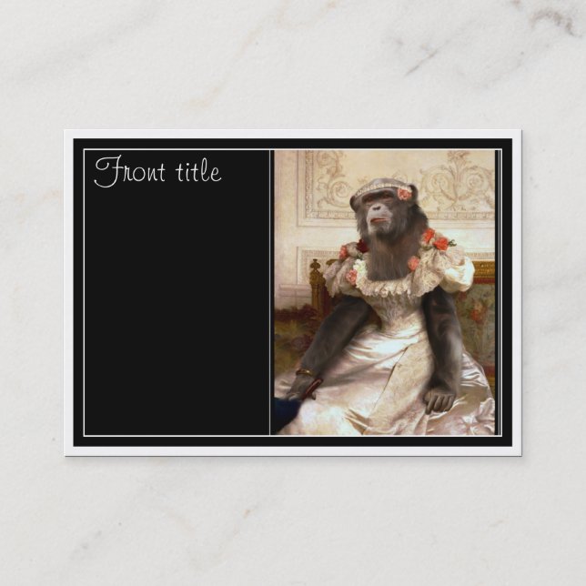 Bouguereau's Chimp Business Card (Front)