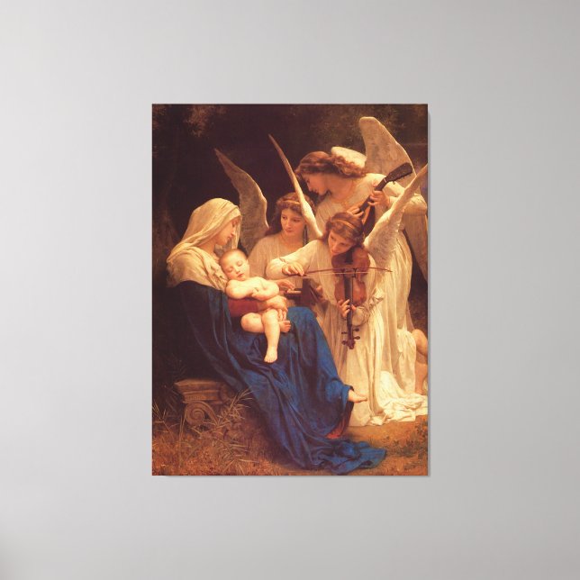 Bouguereau's Classic Painting: Song of the Angels Canvas Print (Front)