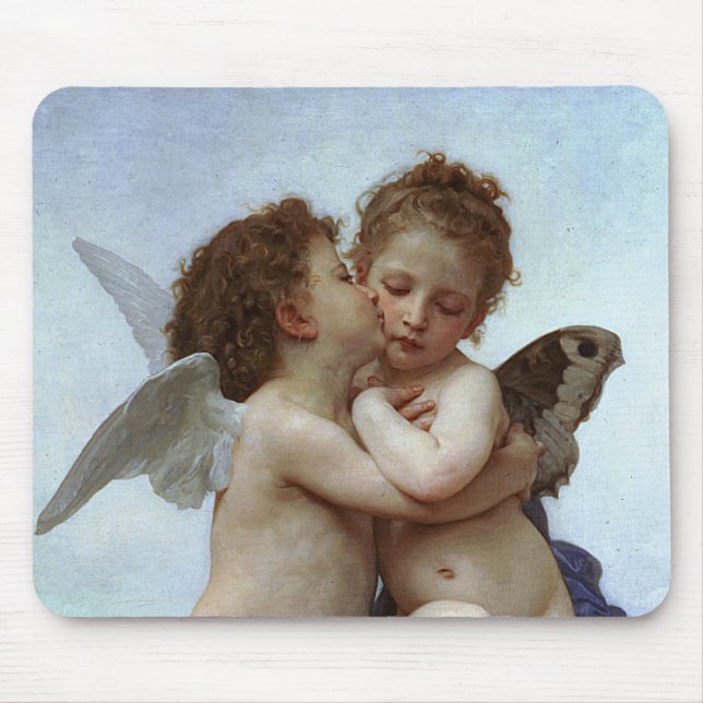 Bouguereau's L'Amour et Psyche, enfants (Cupid) Mouse Mat (Front)