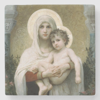 Bouguereau's The Madonna of the Roses (1903) Bever Stone Coaster