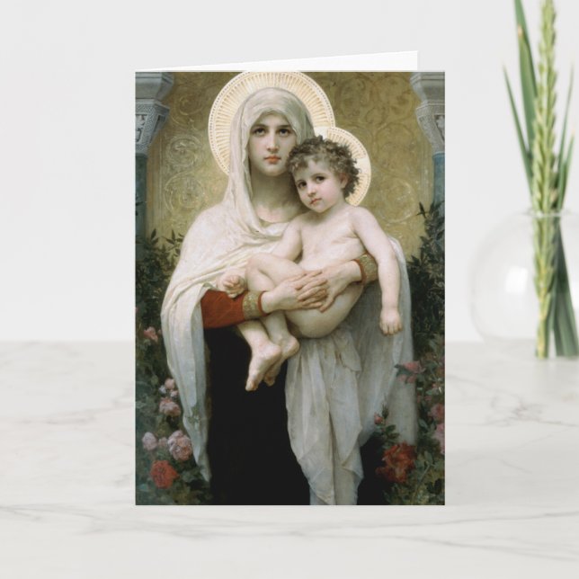 Bouguereau's The Madonna of the Roses (1903) Card (Front)