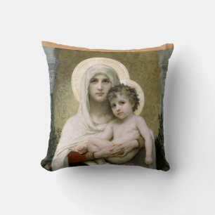 Bouguereau's The Madonna of the Roses (1903) Cushion