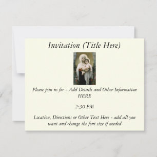 Bouguereau's The Madonna of the Roses (1903) Invitation
