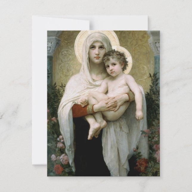 Bouguereau's The Madonna of the Roses (1903) Invitation (Front)