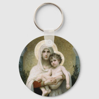 Bouguereau's The Madonna of the Roses (1903) Key Ring