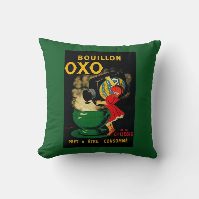 Bouillon OXO Vintage PoseterEurope Cushion (Front)