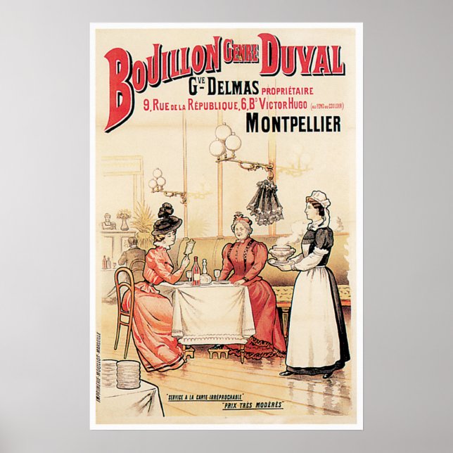 Bouillon Vintage Food Ad Art Poster (Front)