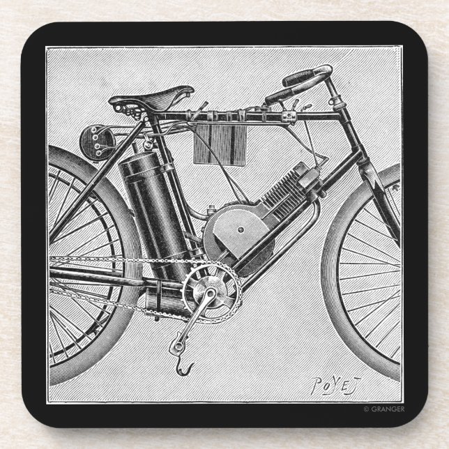 Bouilly Motorcycle, 1895 Coaster (Front)