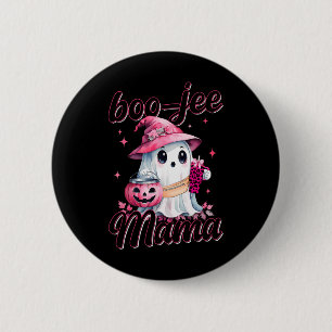 Boujee Boo Jee Spooky Ghost Pink Halloween Pumpkin 6 Cm Round Badge