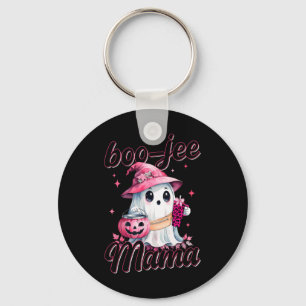 Boujee Boo Jee Spooky Ghost Pink Halloween Pumpkin Key Ring