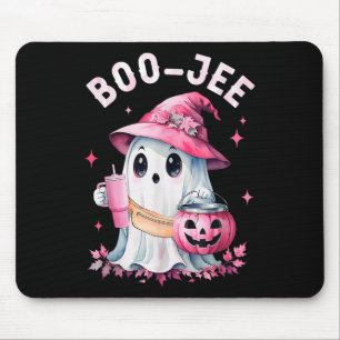 Boujee Boo Jee Spooky Ghost Pink Halloween Pumpkin Mouse Mat