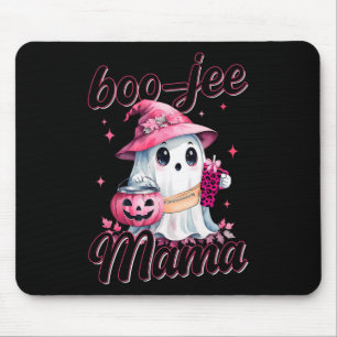 Boujee Boo Jee Spooky Ghost Pink Halloween Pumpkin Mouse Mat