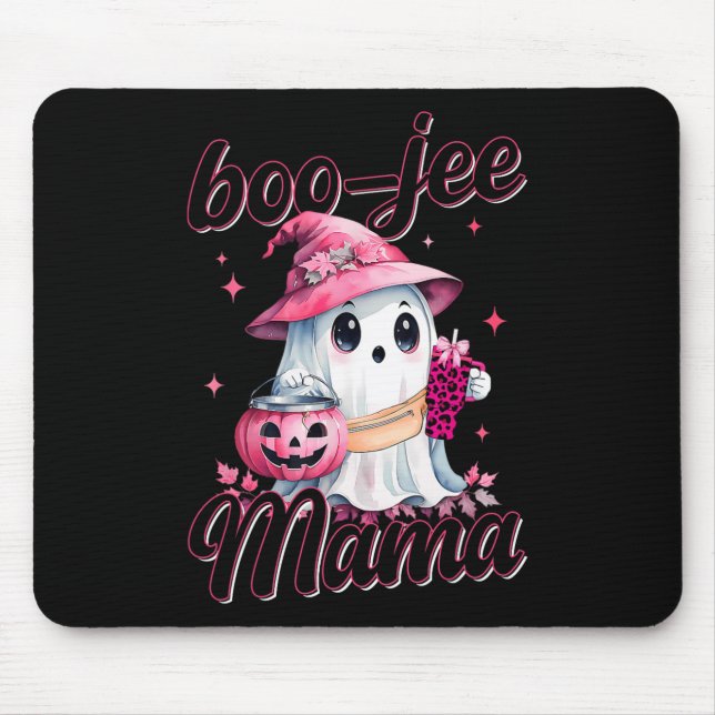 Boujee Boo Jee Spooky Ghost Pink Halloween Pumpkin Mouse Mat (Front)