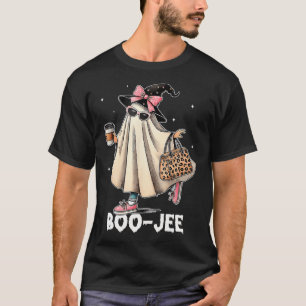 Boujee Boo Jee Spooky Ghost Pink Halloween Pumpkin T-Shirt