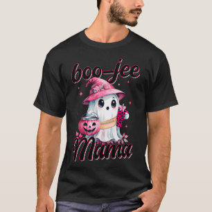 Boujee Boo Jee Spooky Ghost Pink Halloween Pumpkin T-Shirt
