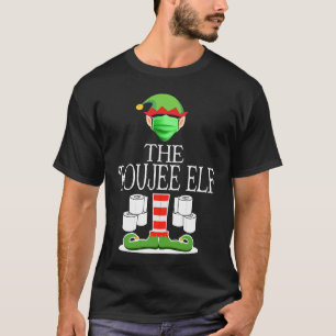 Boujee Elf wearing Mask Toilet Paper Christmas T-Shirt