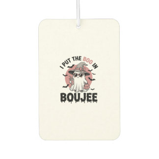 Boujee Ghost Halloween Vintage Engraving Design_1 Car Air Freshener