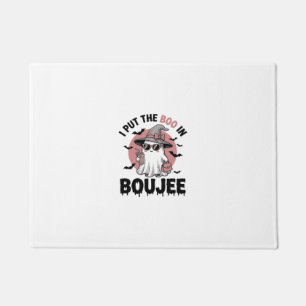 Boujee Ghost Halloween Vintage Engraving Design_1 Doormat