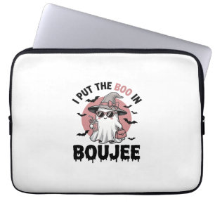 Boujee Ghost Halloween Vintage Engraving Design_1 Laptop Sleeve
