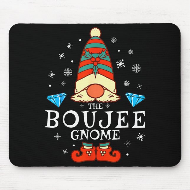 Boujee Gnome Xmas Family Matching Group Christmas  Mouse Mat (Front)