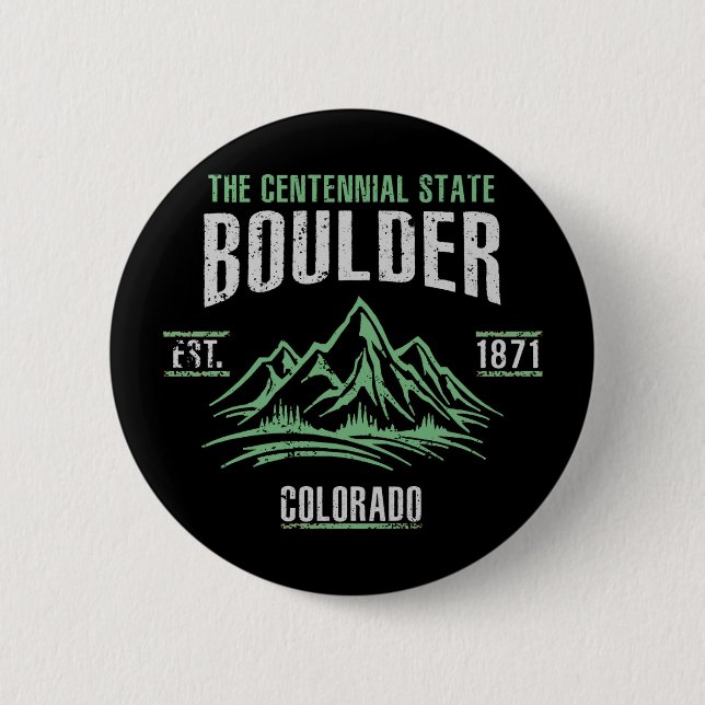 Boulder 6 Cm Round Badge (Front)