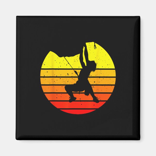 Boulder Adventure Arizona Sunset Rock Climbing Sil Magnet (Front)