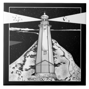 Boulder Bank Lighthouse Tile