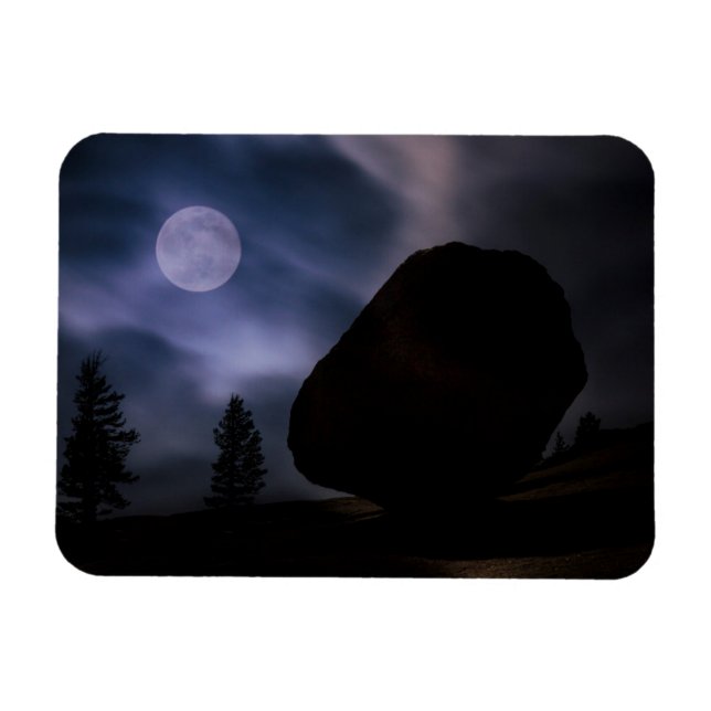 Boulder by Moonlight | Yosemite National Park Magnet (Horizontal)
