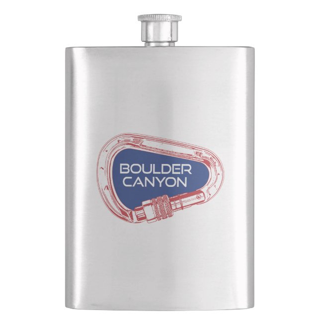 Boulder Canyon Colorado Climbing Carabiner Hip Flask (Front)