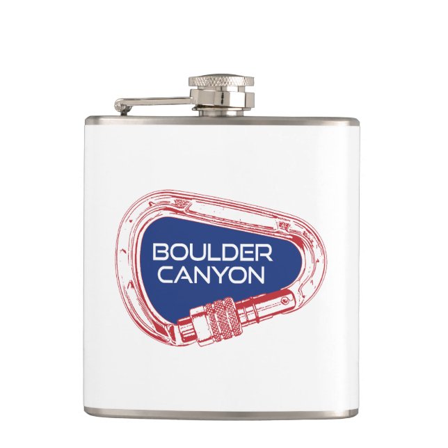 Boulder Canyon Colorado Climbing Carabiner Hip Flask (Front)