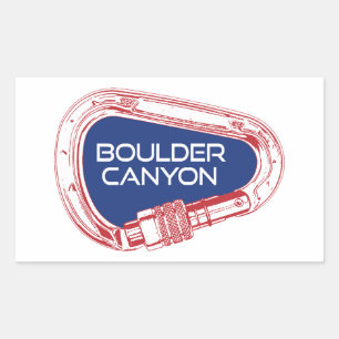 Boulder Canyon Colorado Climbing Carabiner Rectangular Sticker