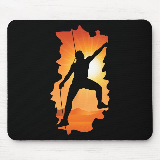 Boulder Climber Mountaineering Climbing Bouldering Mouse Mat (Front)