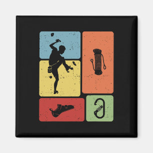 Boulder Climbing Funny Bouldering Enthusiasts For Magnet