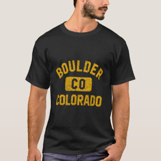 Boulder Co Colorado Gym Style Distressed Amber Pri T-Shirt