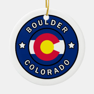 Boulder Colorado Ceramic Tree Decoration