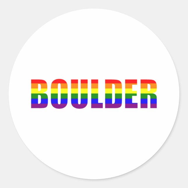 Boulder, Colorado Classic Round Sticker (Front)