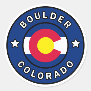 Boulder Colorado Classic Round Sticker