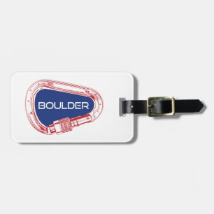 Boulder Colorado Climbing Carabiner Luggage Tag