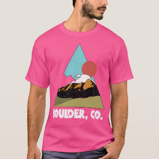 Boulder Colorado Co Mountains Lover Rock Climbing T-Shirt