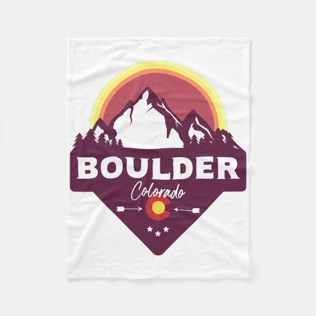 Boulder Colorado Co Rocky Mountains Hiking Skiing  Fleece Blanket (Front)